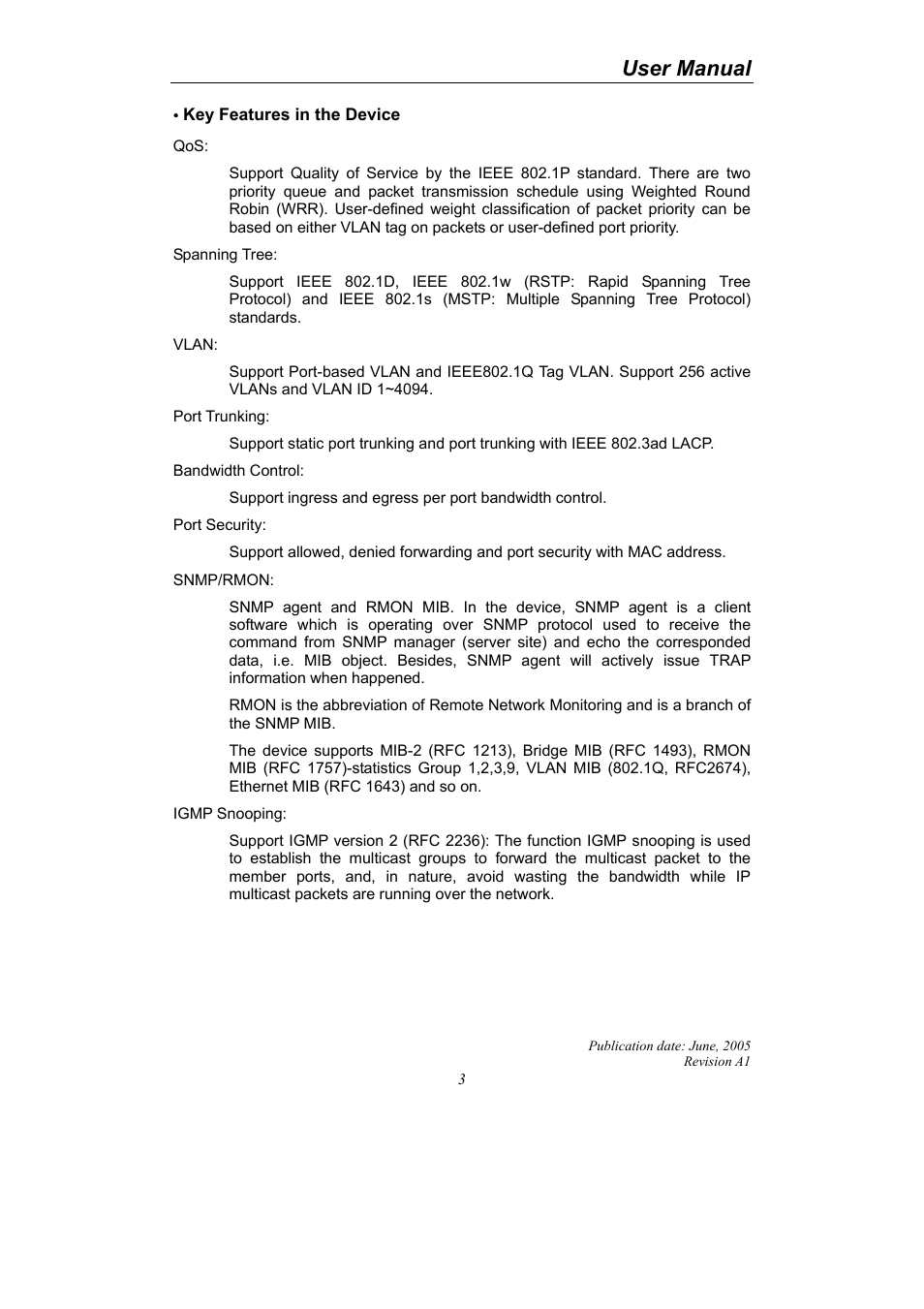 User manual | LevelOne ProCon GSW-2690 User Manual | Page 7 / 265