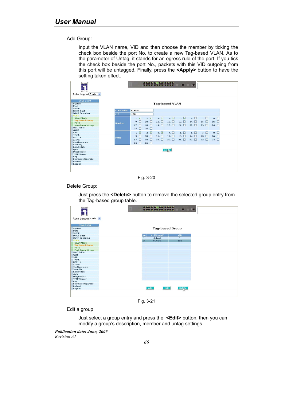 User manual | LevelOne ProCon GSW-2690 User Manual | Page 70 / 265