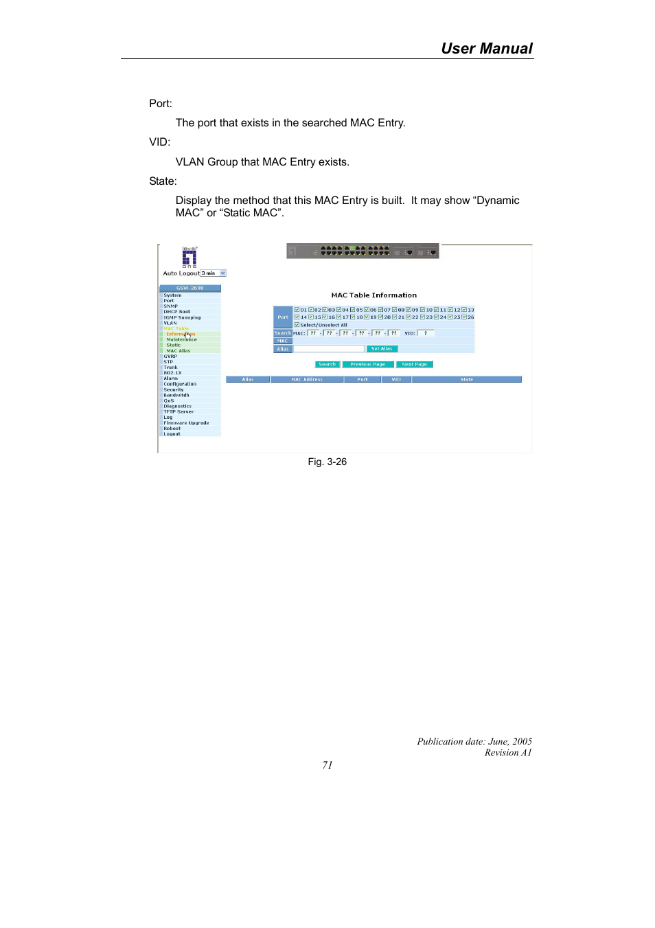 User manual | LevelOne ProCon GSW-2690 User Manual | Page 75 / 265