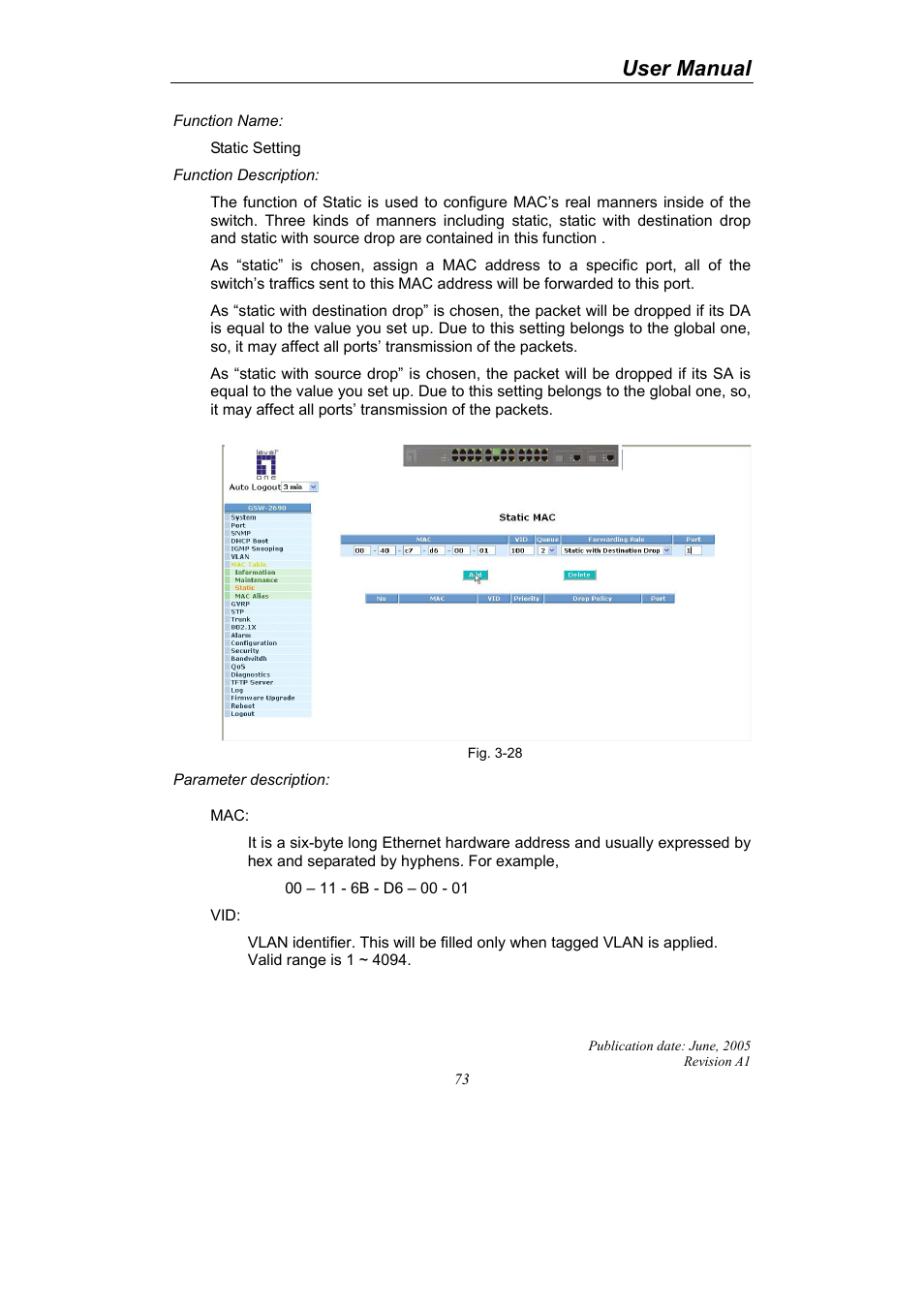 User manual | LevelOne ProCon GSW-2690 User Manual | Page 77 / 265
