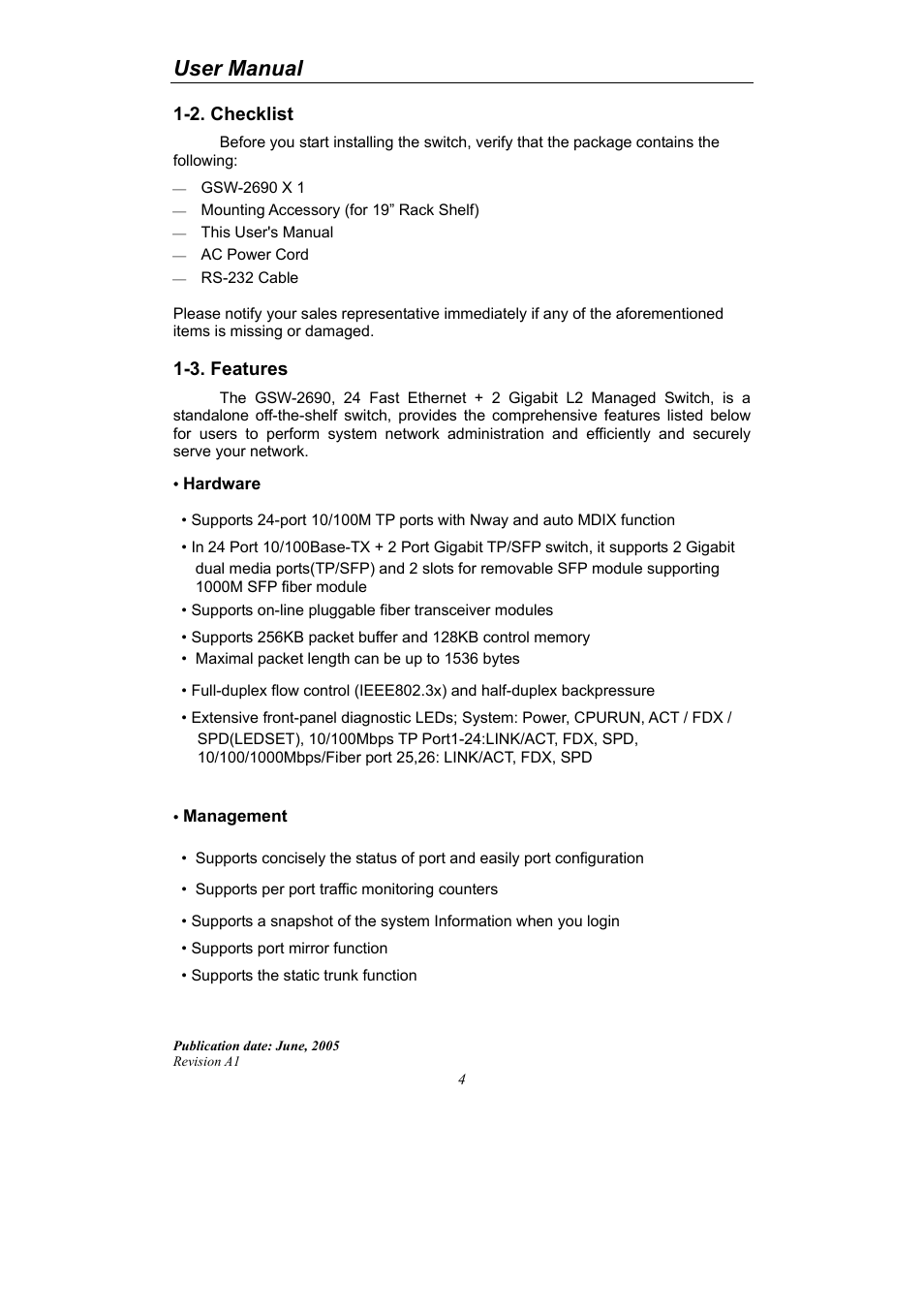 User manual | LevelOne ProCon GSW-2690 User Manual | Page 8 / 265