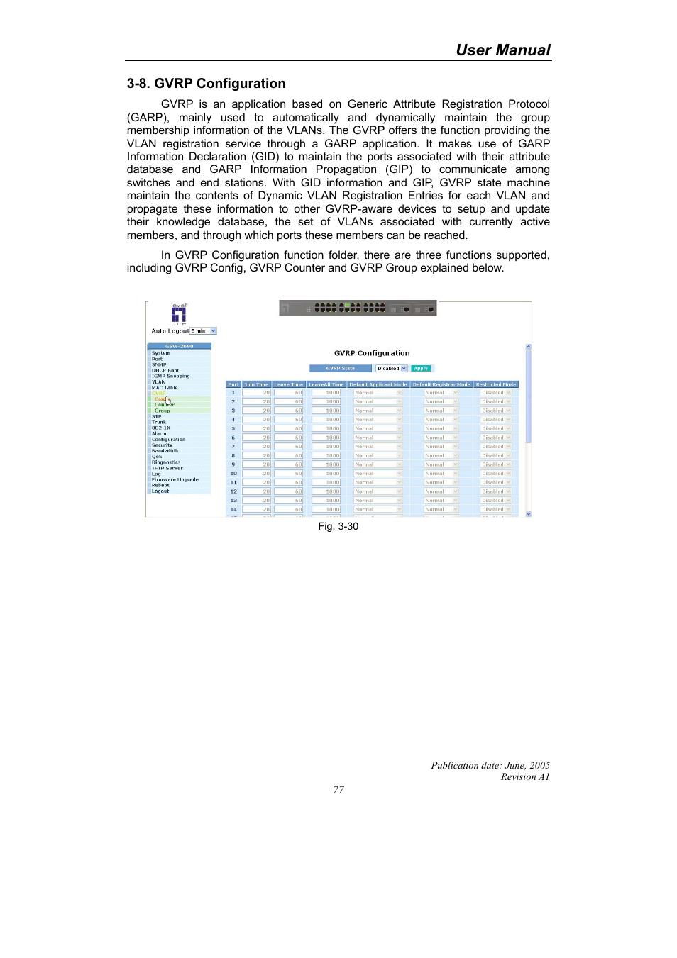 User manual | LevelOne ProCon GSW-2690 User Manual | Page 81 / 265