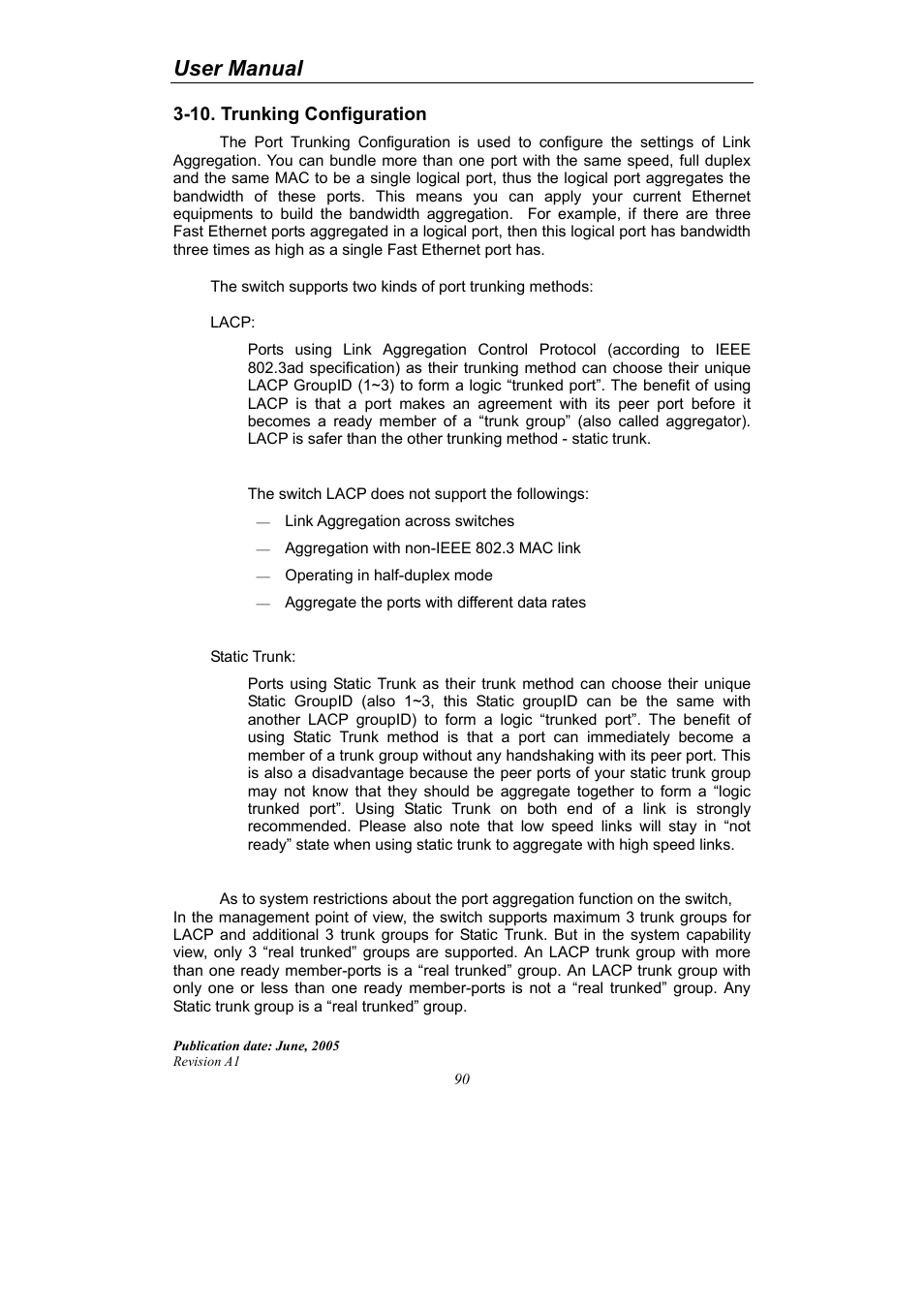 User manual | LevelOne ProCon GSW-2690 User Manual | Page 94 / 265