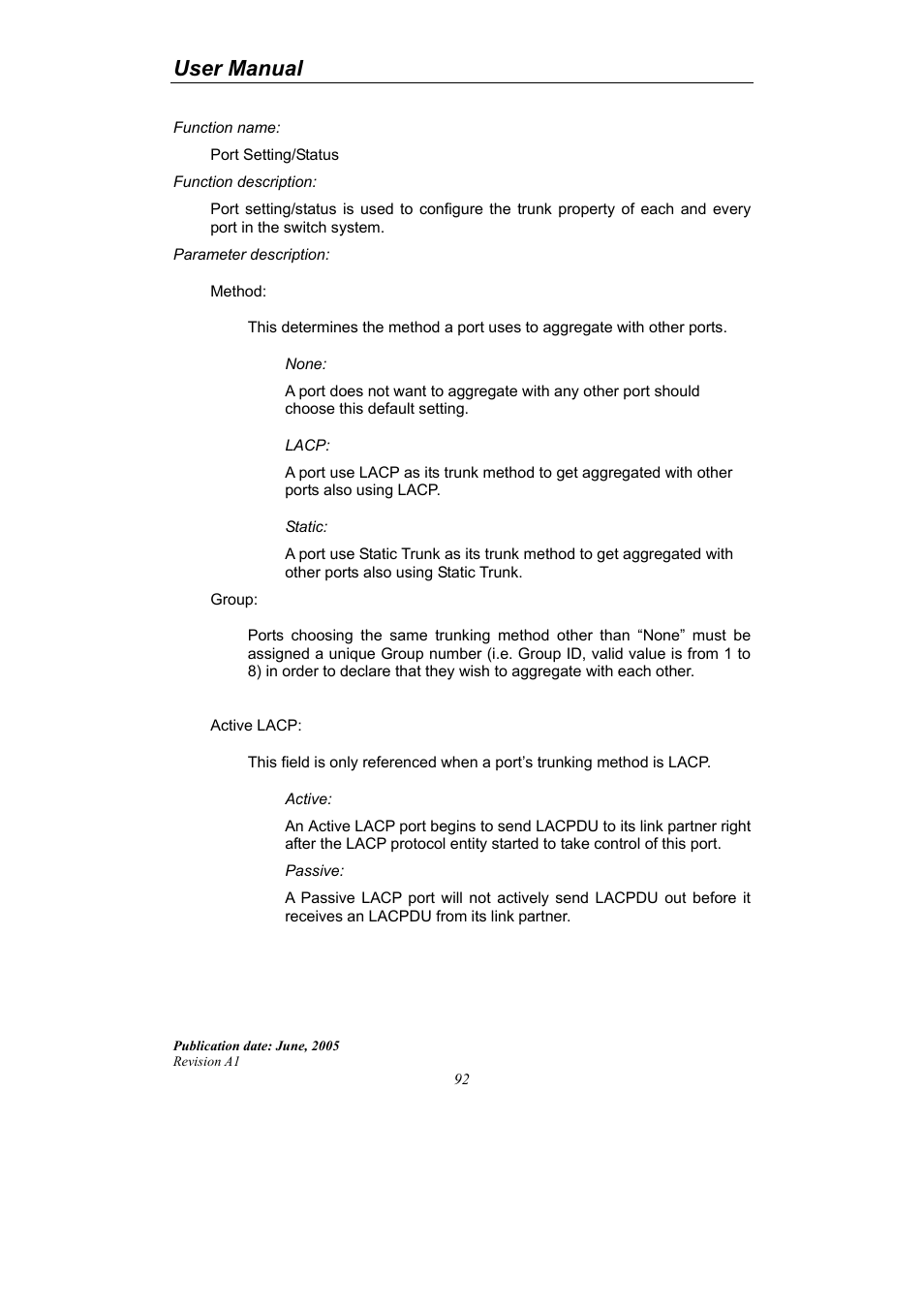 User manual | LevelOne ProCon GSW-2690 User Manual | Page 96 / 265