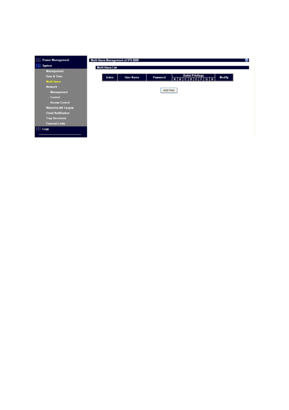 Adding users | LevelOne IP Power Switch IPS-0008 User Manual | Page 32 / 43