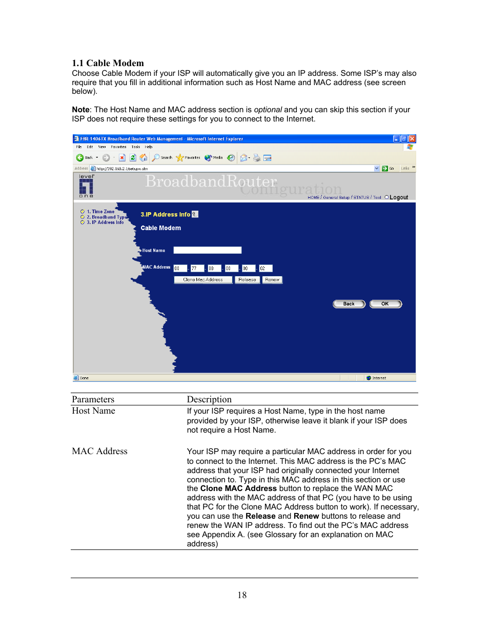 LevelOne FBR-1406TX User Manual | Page 18 / 80