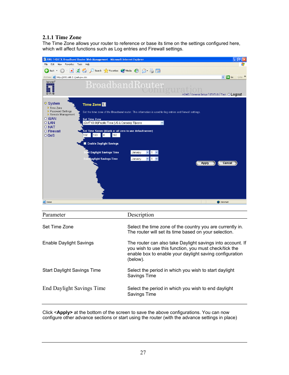 LevelOne FBR-1406TX User Manual | Page 27 / 80