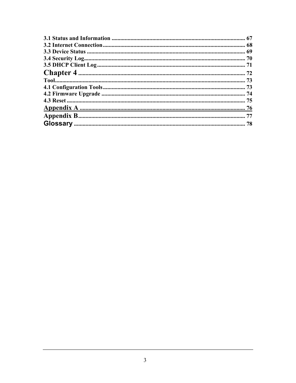 Chapter 4 | LevelOne FBR-1406TX User Manual | Page 3 / 80