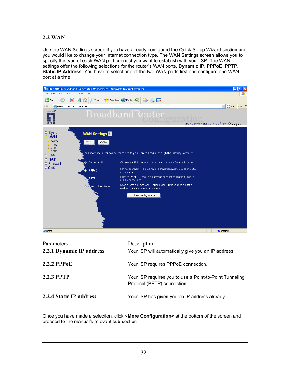 LevelOne FBR-1406TX User Manual | Page 32 / 80