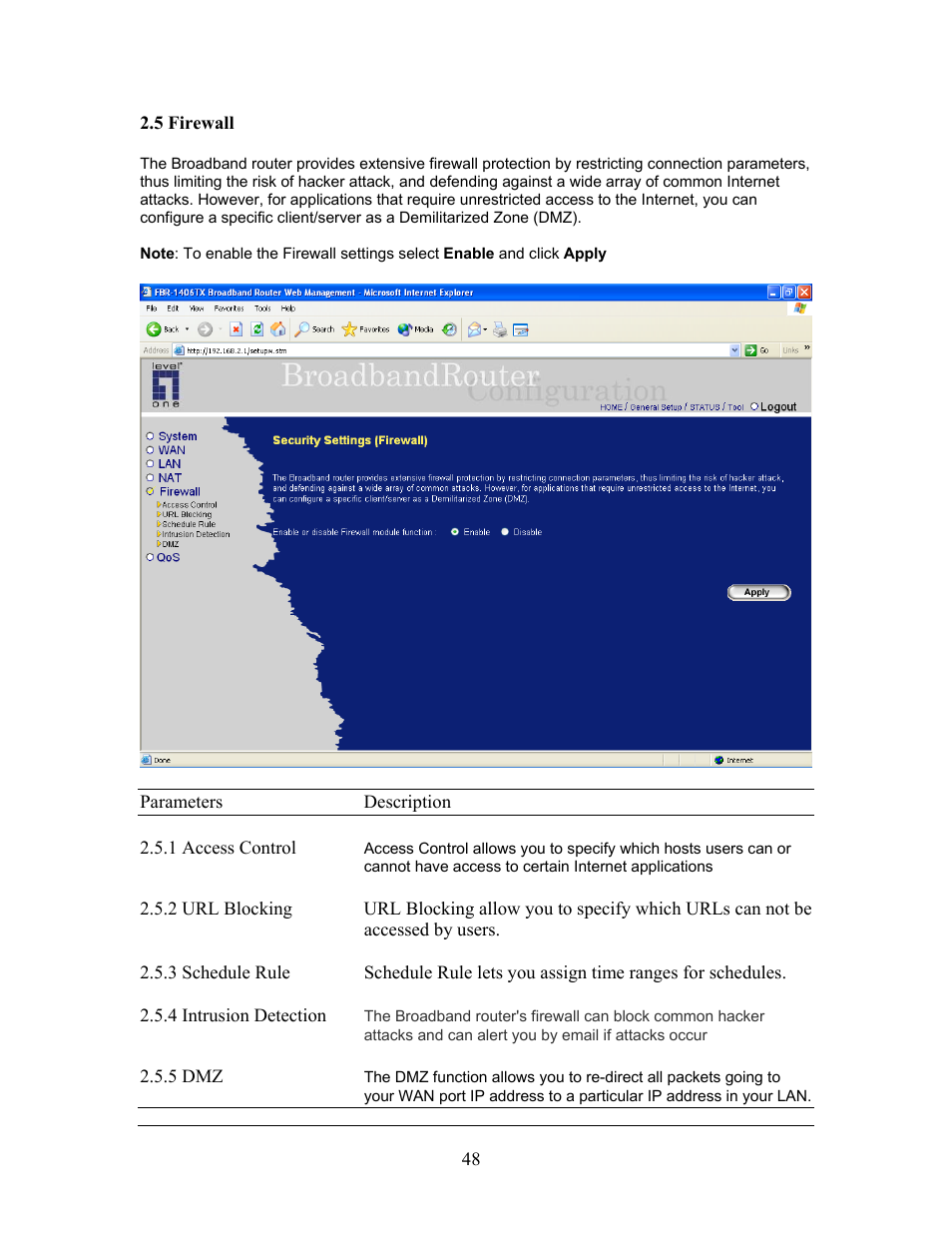 LevelOne FBR-1406TX User Manual | Page 48 / 80