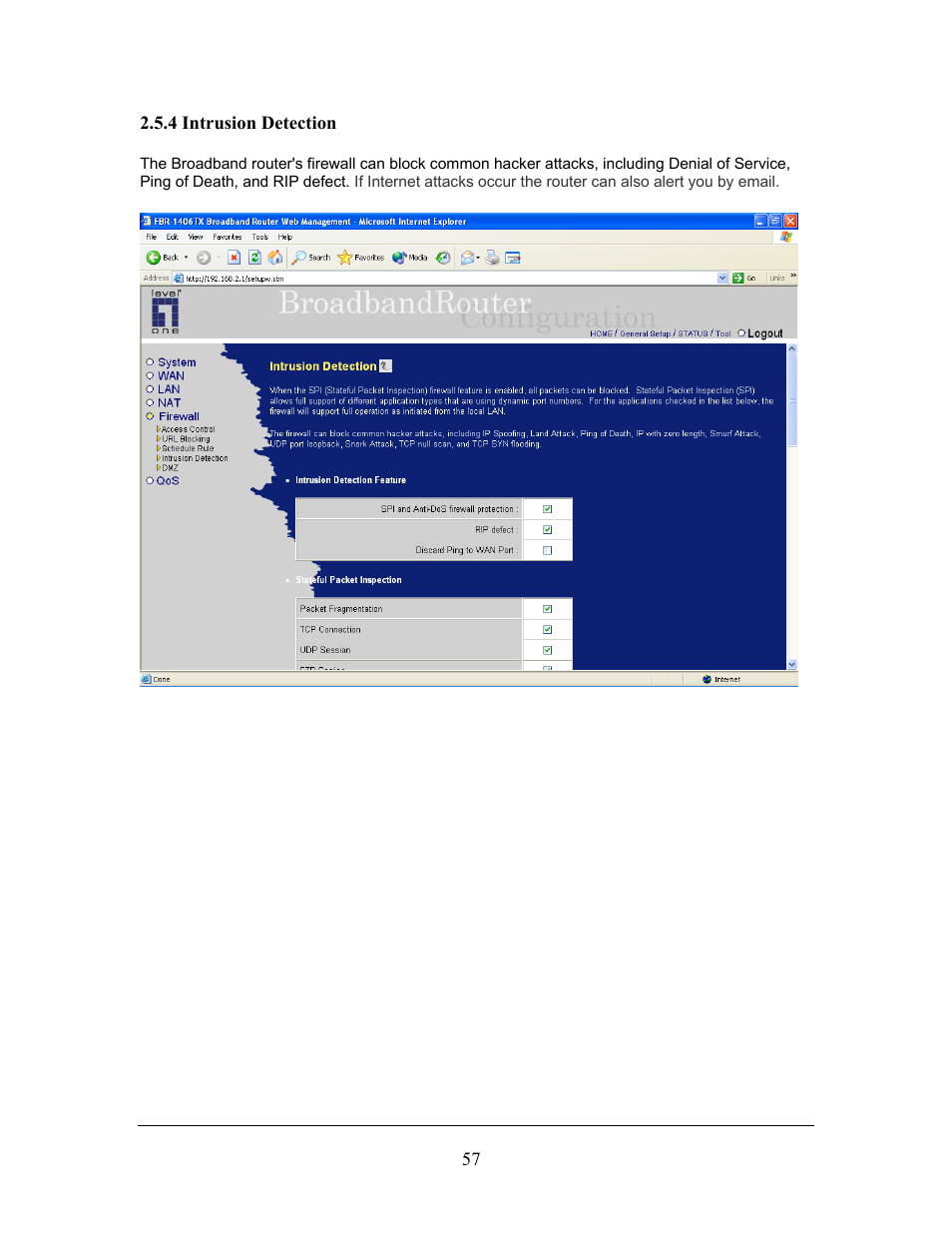 LevelOne FBR-1406TX User Manual | Page 57 / 80