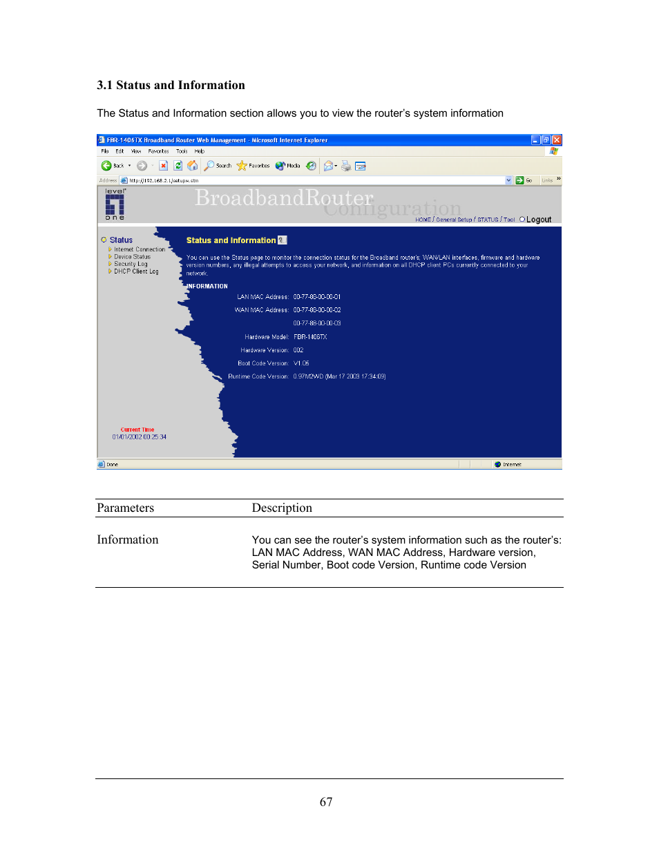 LevelOne FBR-1406TX User Manual | Page 67 / 80