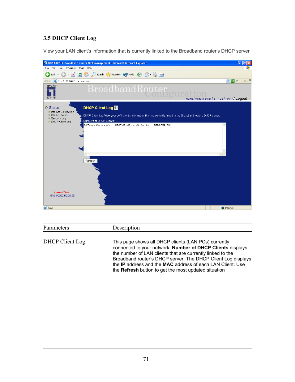 LevelOne FBR-1406TX User Manual | Page 71 / 80