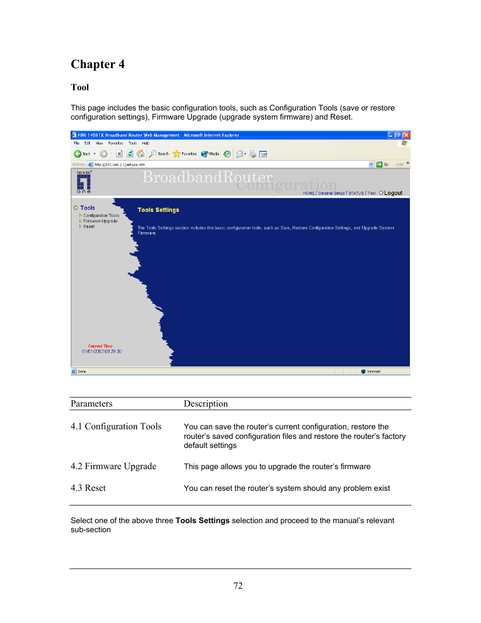 Chapter 4 | LevelOne FBR-1406TX User Manual | Page 72 / 80