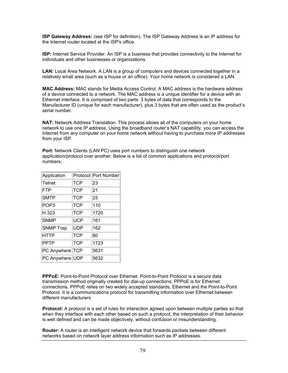 LevelOne FBR-1406TX User Manual | Page 79 / 80