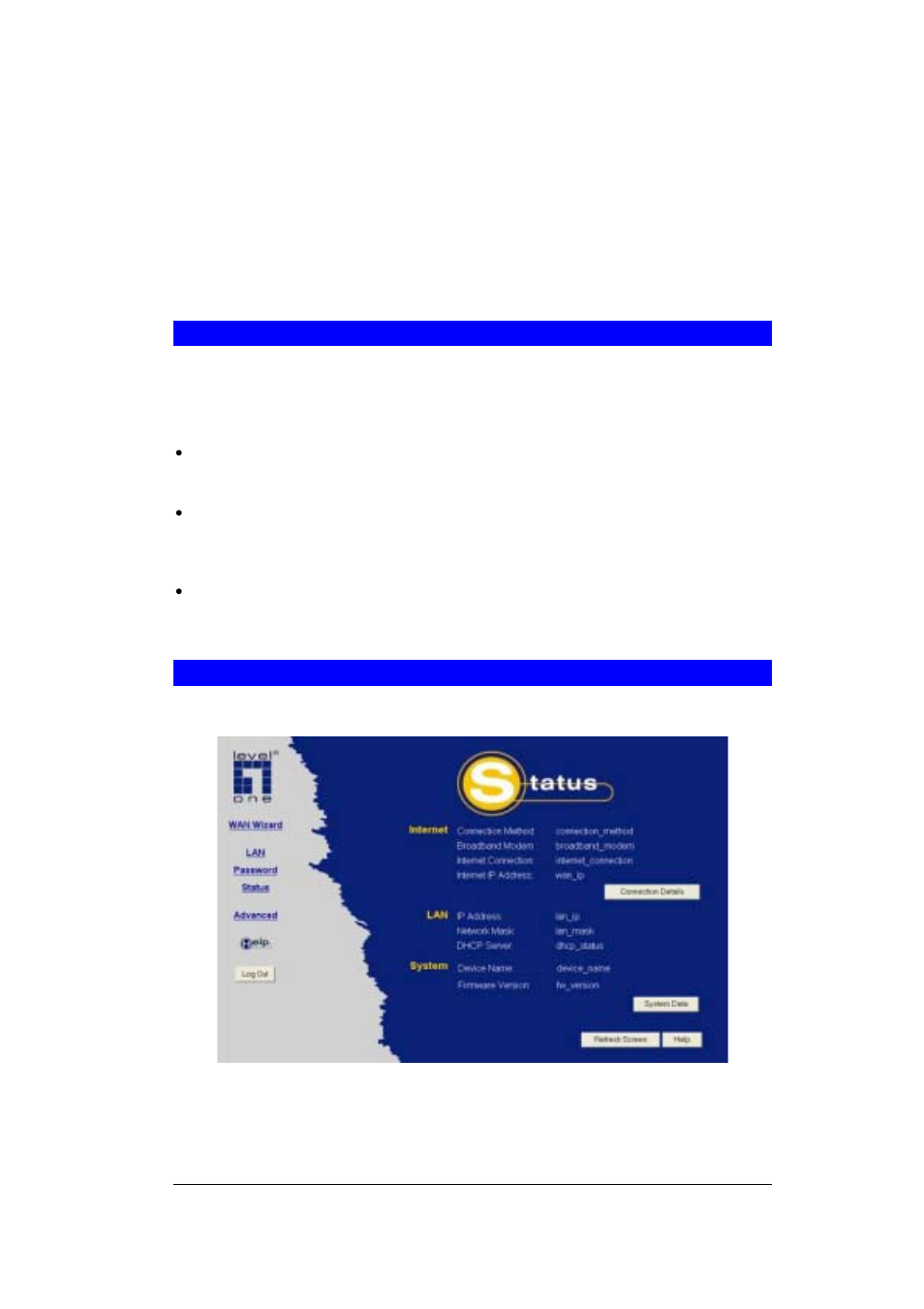 Operation and status, Chapter 5 | LevelOne FBR-1404TX User Manual | Page 33 / 122