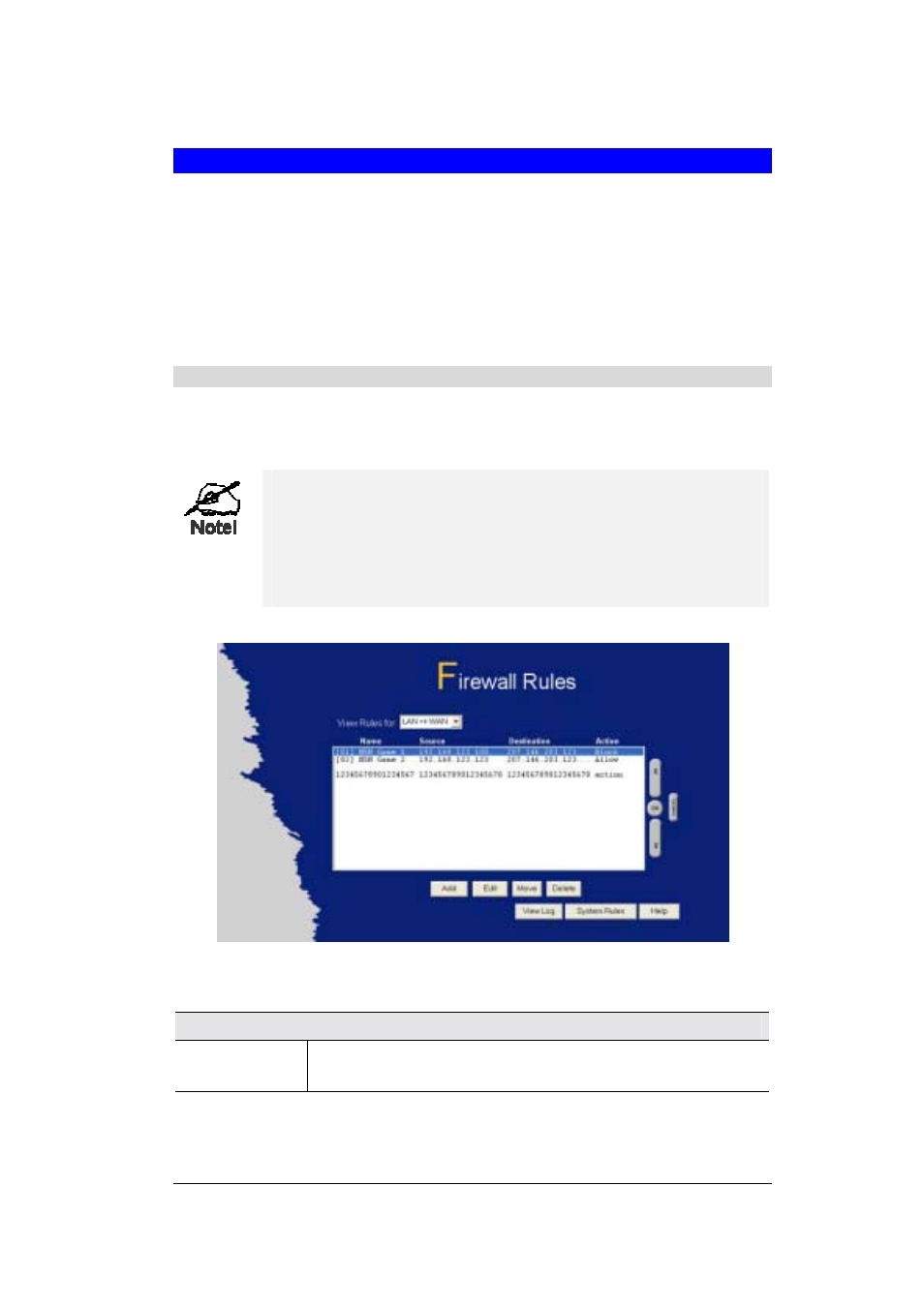 Firewall rules | LevelOne FBR-1404TX User Manual | Page 59 / 122