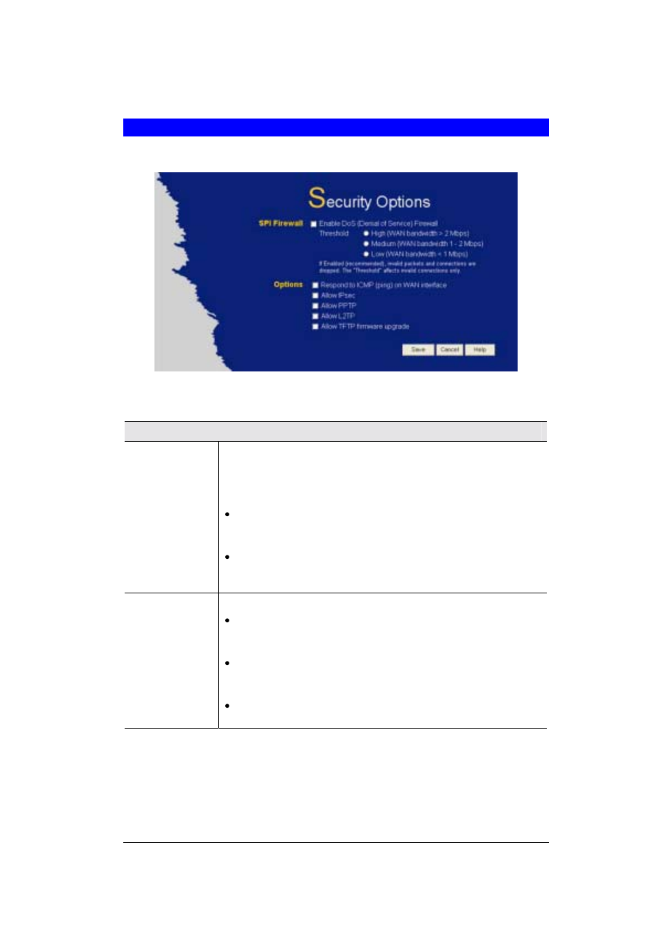 Security options | LevelOne FBR-1404TX User Manual | Page 65 / 122