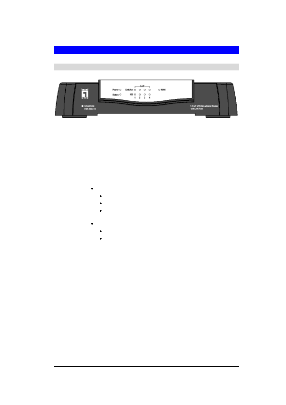 Physical details | LevelOne FBR-1404TX User Manual | Page 7 / 122