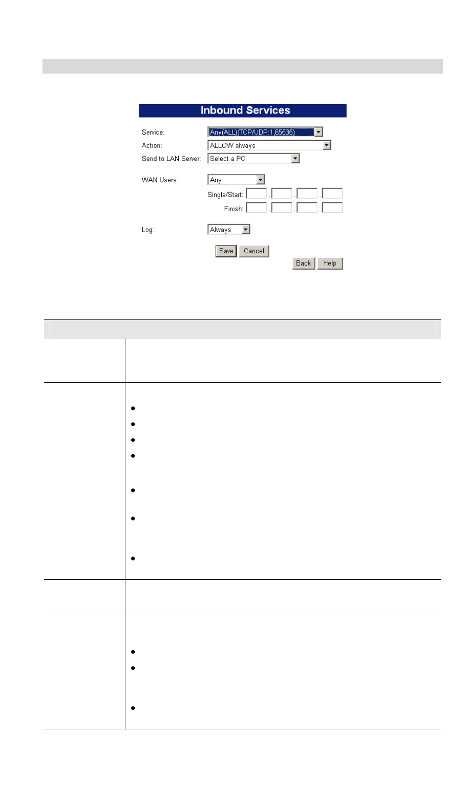Incoming rules | LevelOne FBR-1416 User Manual | Page 44 / 75