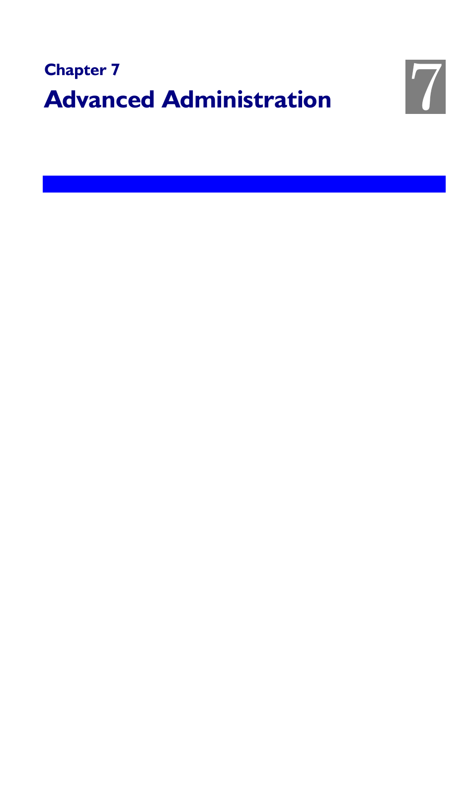 Chapter 7 advanced administration, Overview, Advanced administration | Chapter 7 | LevelOne FBR-1416 User Manual | Page 54 / 75