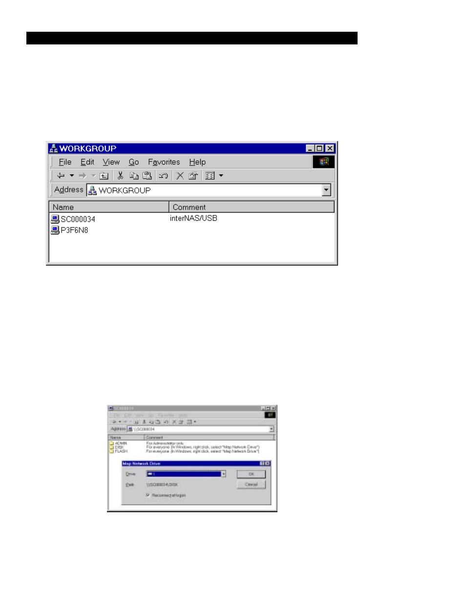 Using the nas server's storage, Mapping a network drive | LevelOne FNS-1000 User Manual | Page 13 / 53