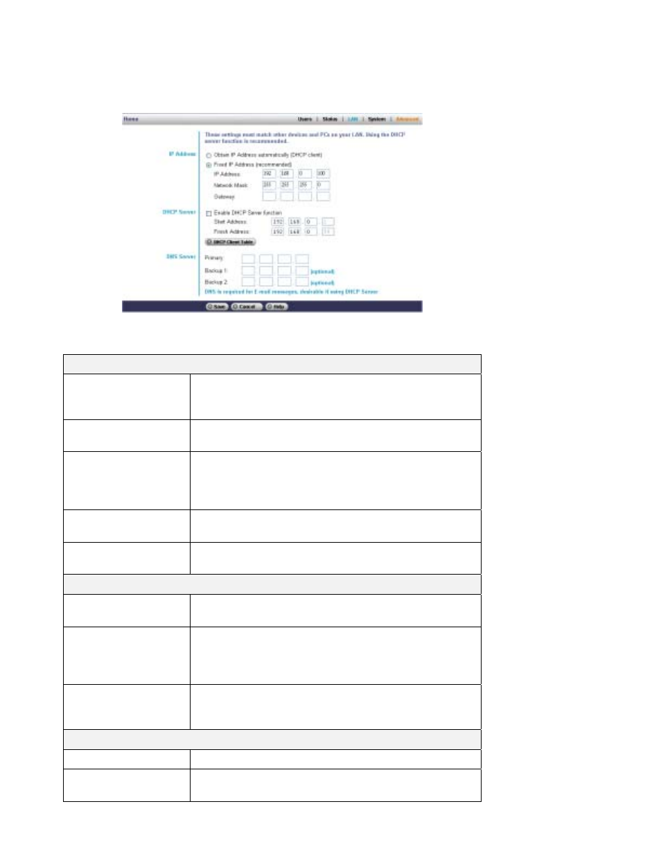 Lan screen | LevelOne FNS-1000 User Manual | Page 26 / 53