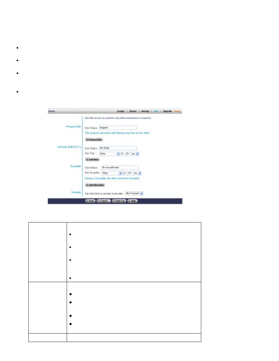 Disk screen | LevelOne FNS-1000 User Manual | Page 39 / 53