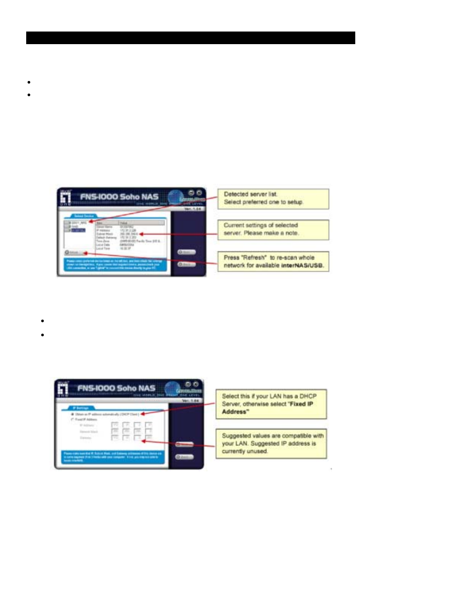 Configuring your nas, Quick setup with the nas wizard | LevelOne FNS-1000 User Manual | Page 9 / 53