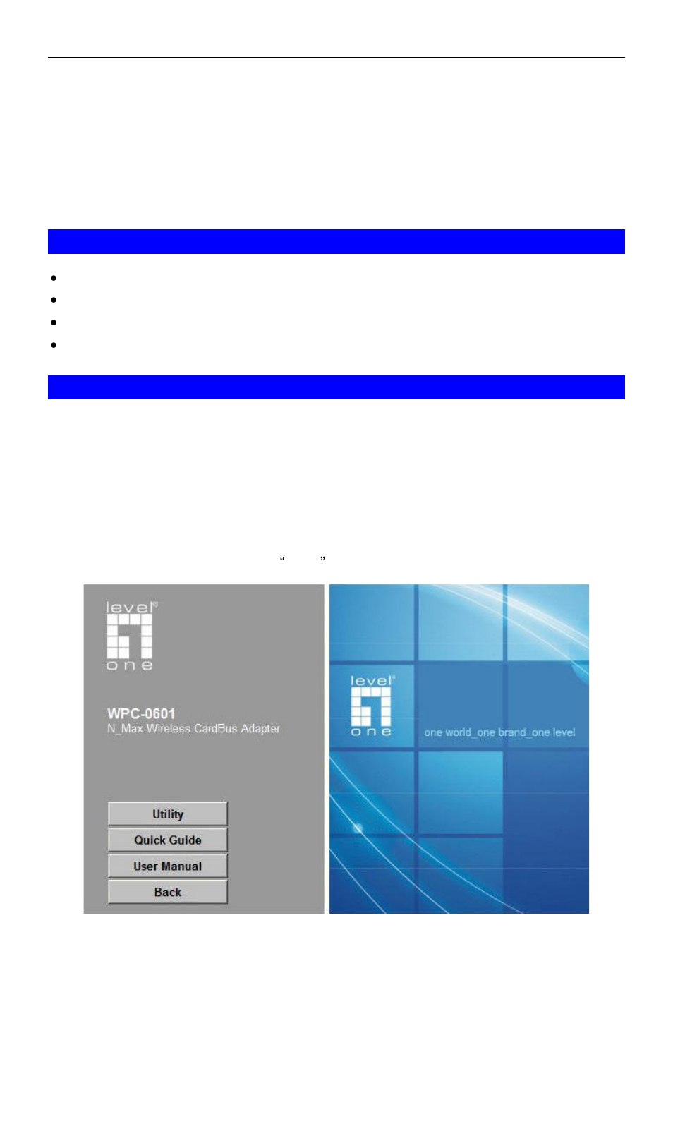 Initial installation, Chapter 2, Requirements | Procedure important | LevelOne WPC-0601 User Manual | Page 6 / 27