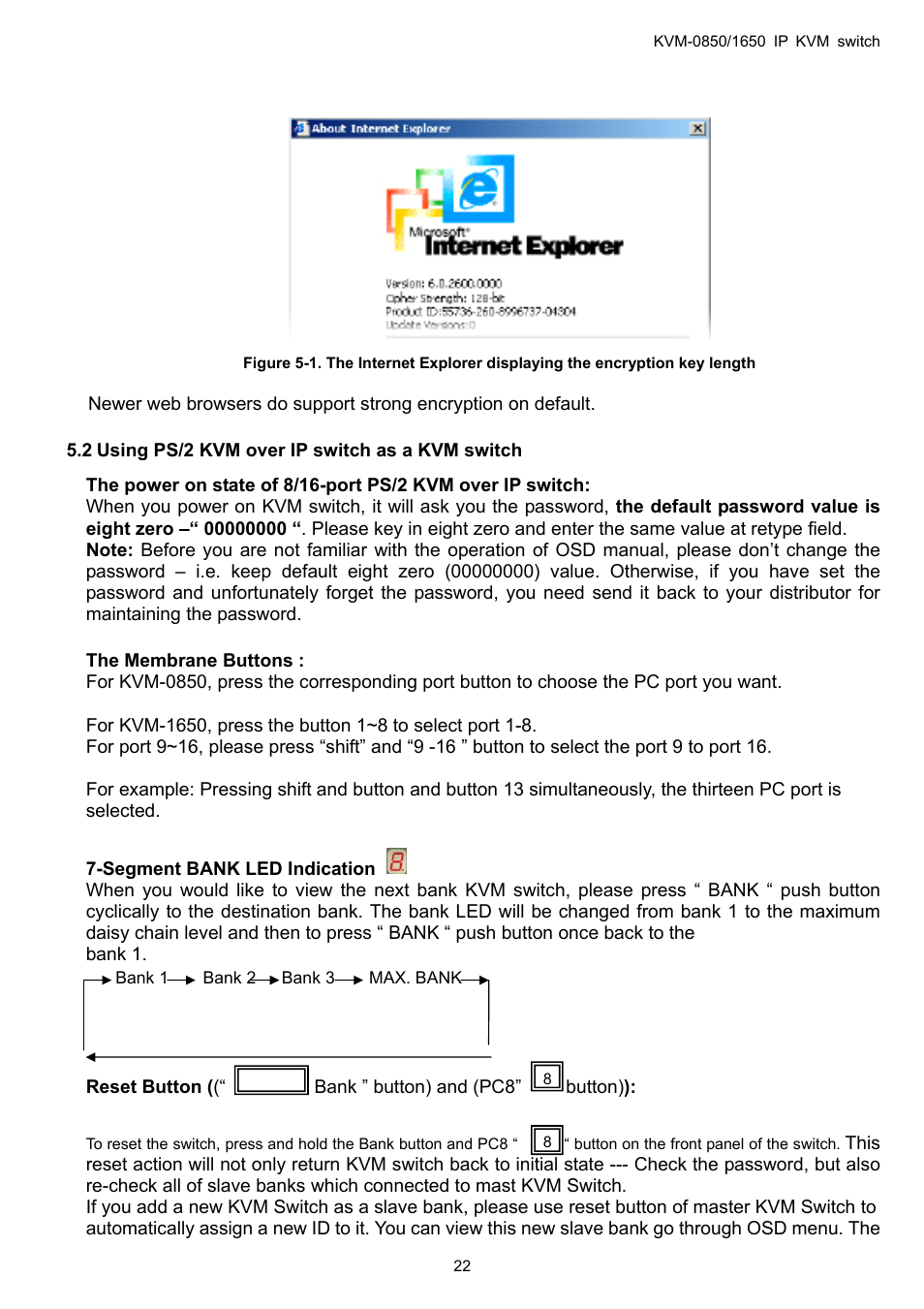 Using ps/2 kvm over ip switch as a kvm switch | LevelOne ViewCon KVM-0850 User Manual | Page 22 / 83