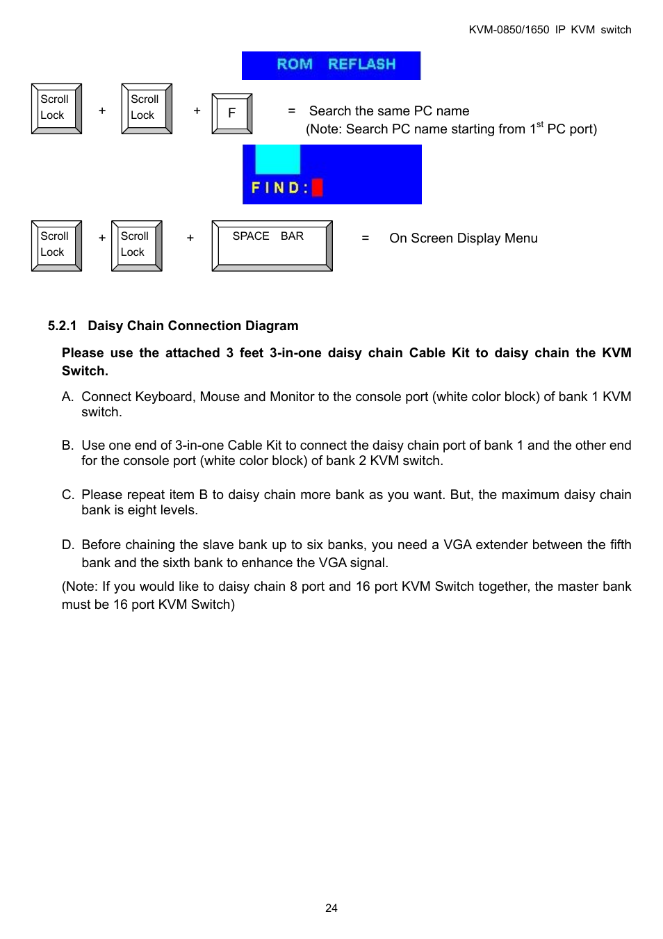 Daisy chain connection diagram | LevelOne ViewCon KVM-0850 User Manual | Page 24 / 83