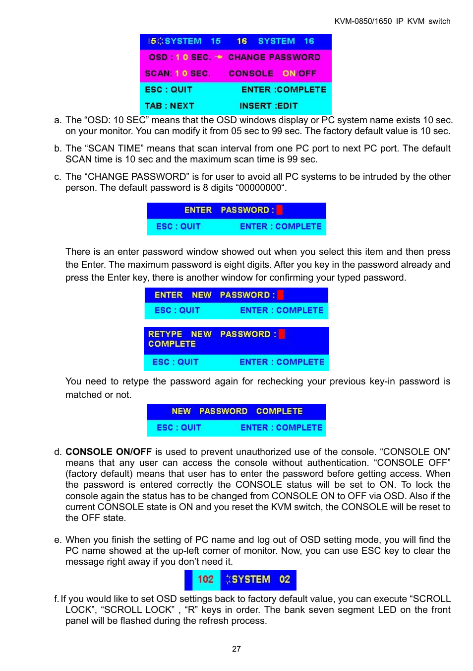 LevelOne ViewCon KVM-0850 User Manual | Page 27 / 83