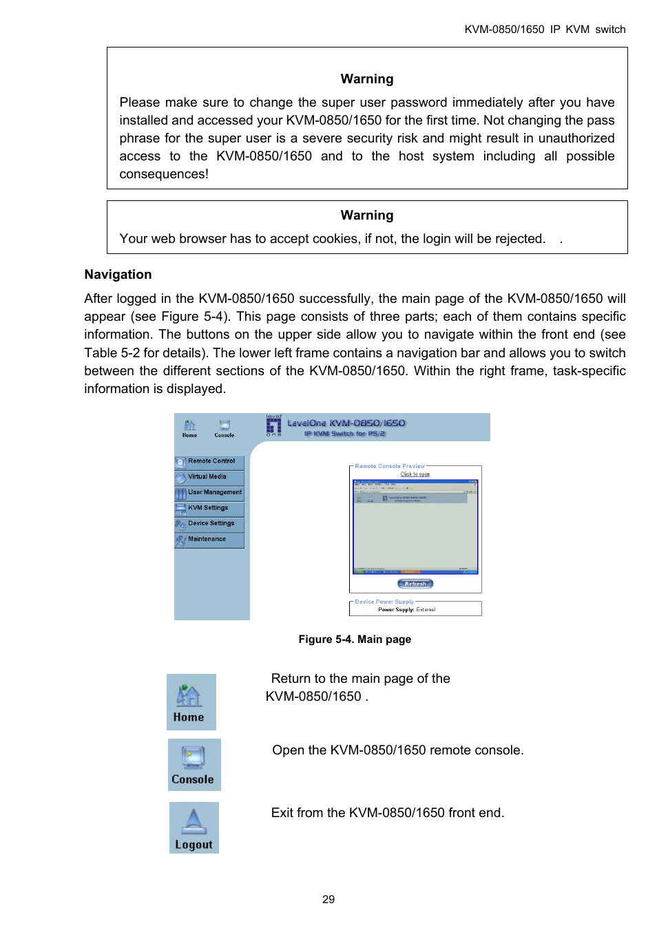 LevelOne ViewCon KVM-0850 User Manual | Page 29 / 83