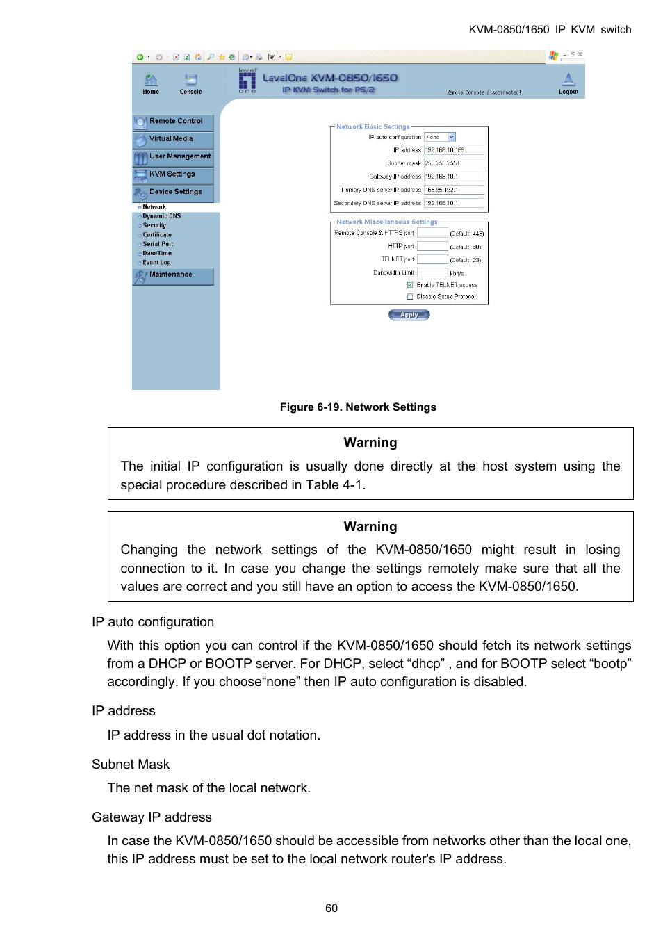 LevelOne ViewCon KVM-0850 User Manual | Page 60 / 83