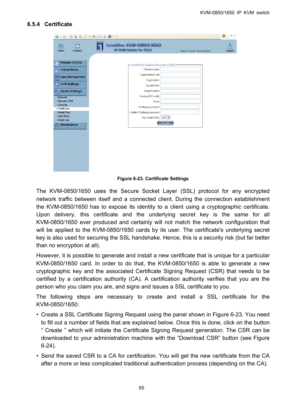 Certificate, 4 certificate | LevelOne ViewCon KVM-0850 User Manual | Page 65 / 83