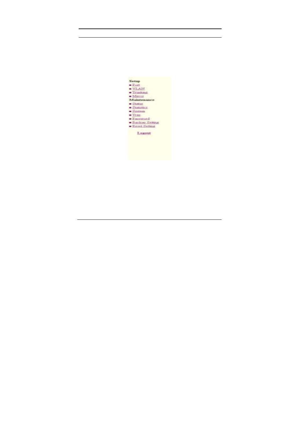 Setup menu | LevelOne GSW-1675T User Manual | Page 34 / 48
