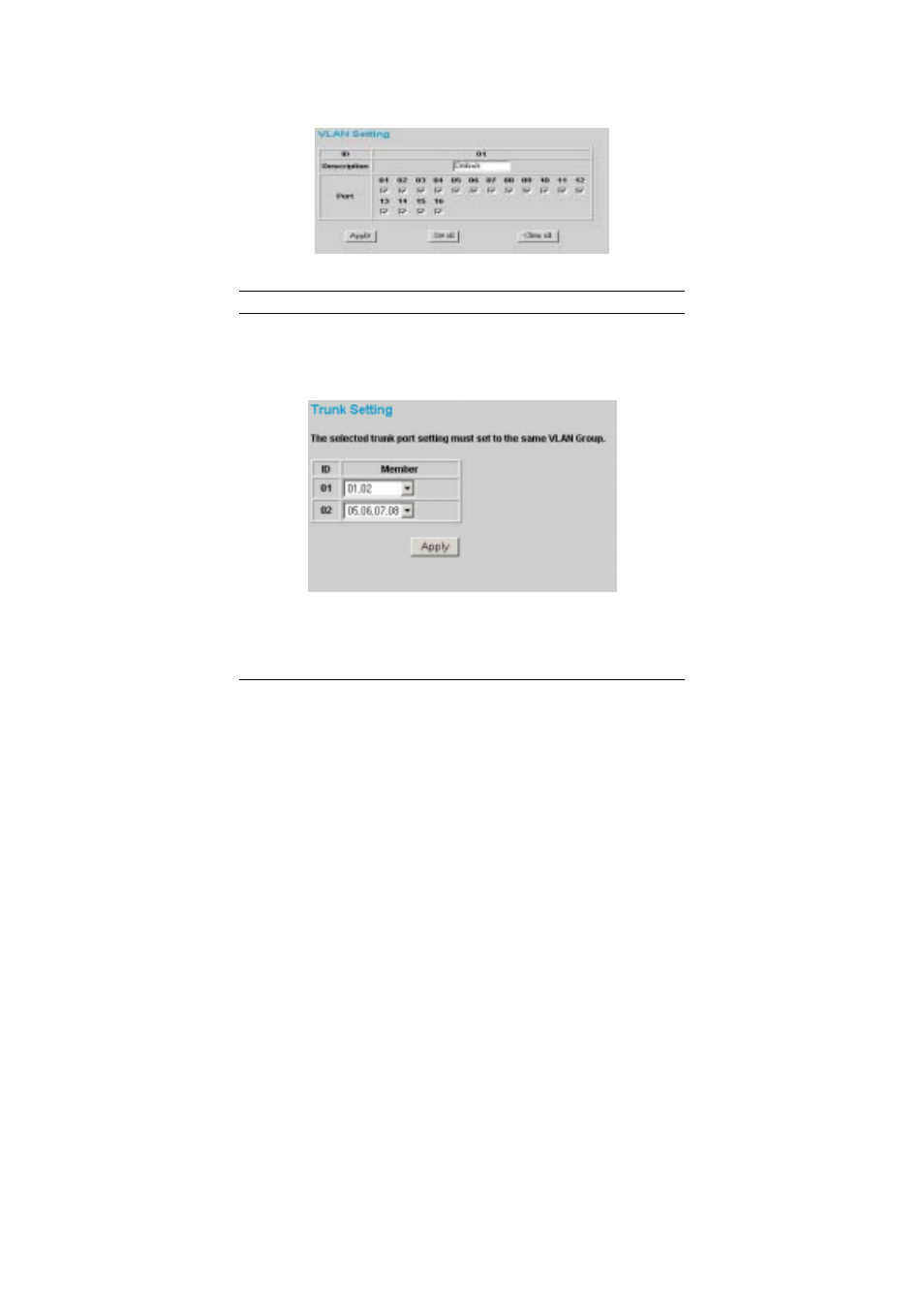 Trunk setting | LevelOne GSW-1675T User Manual | Page 38 / 48