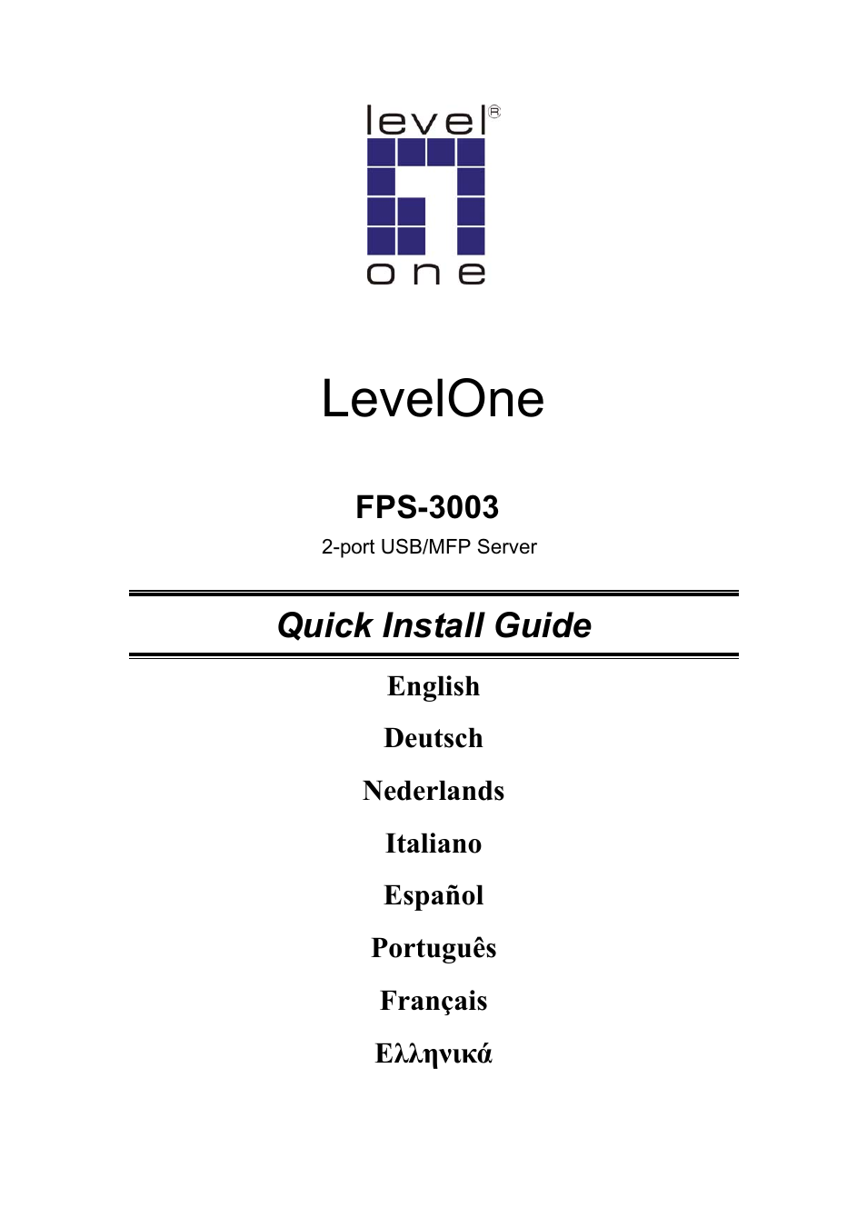 LevelOne ServCon FPS-3003 User Manual | 45 pages