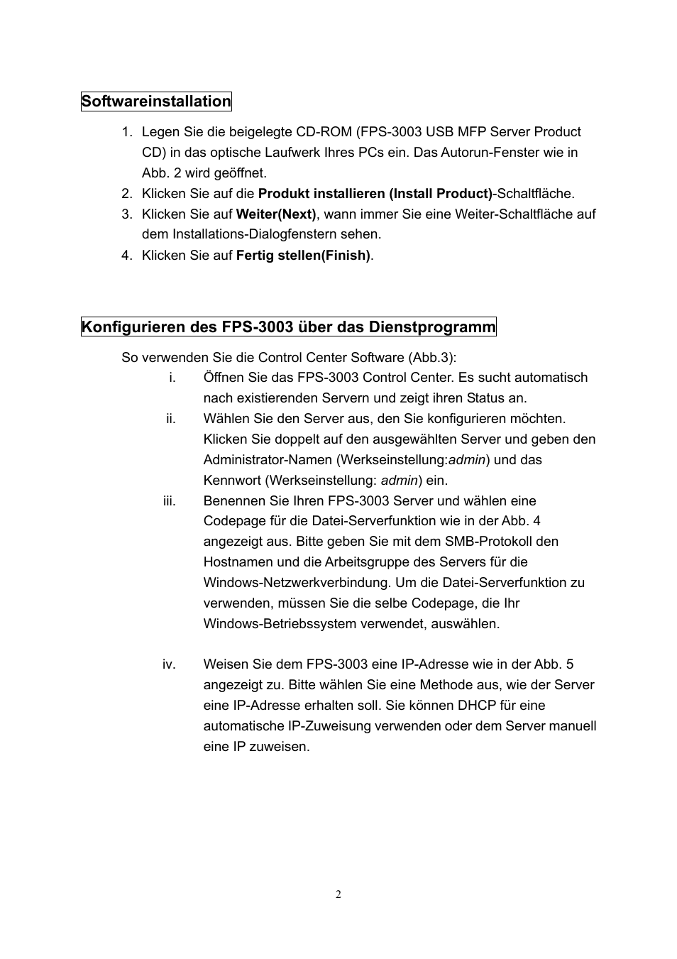 LevelOne ServCon FPS-3003 User Manual | Page 12 / 45