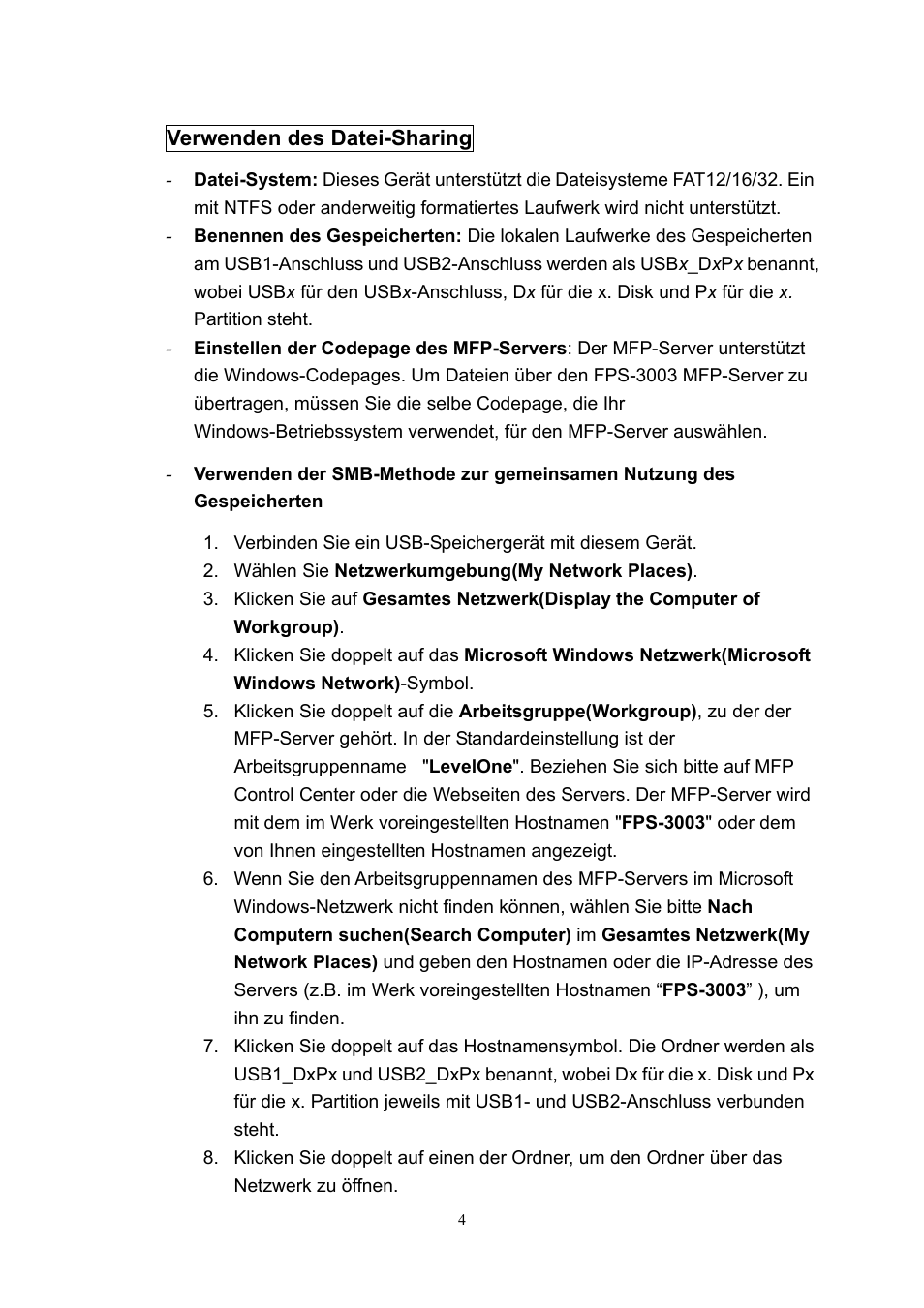 LevelOne ServCon FPS-3003 User Manual | Page 14 / 45