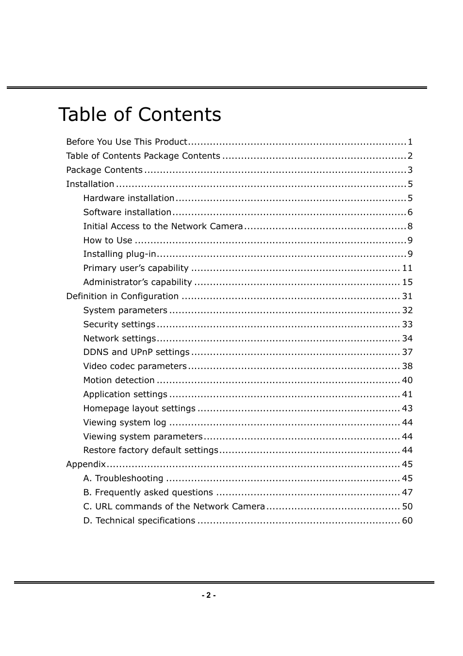 LevelOne FCS-1050 User Manual | Page 3 / 60