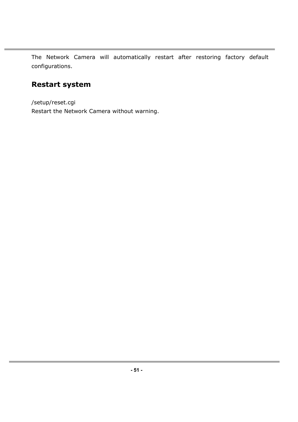 Restart system | LevelOne FCS-1050 User Manual | Page 50 / 60