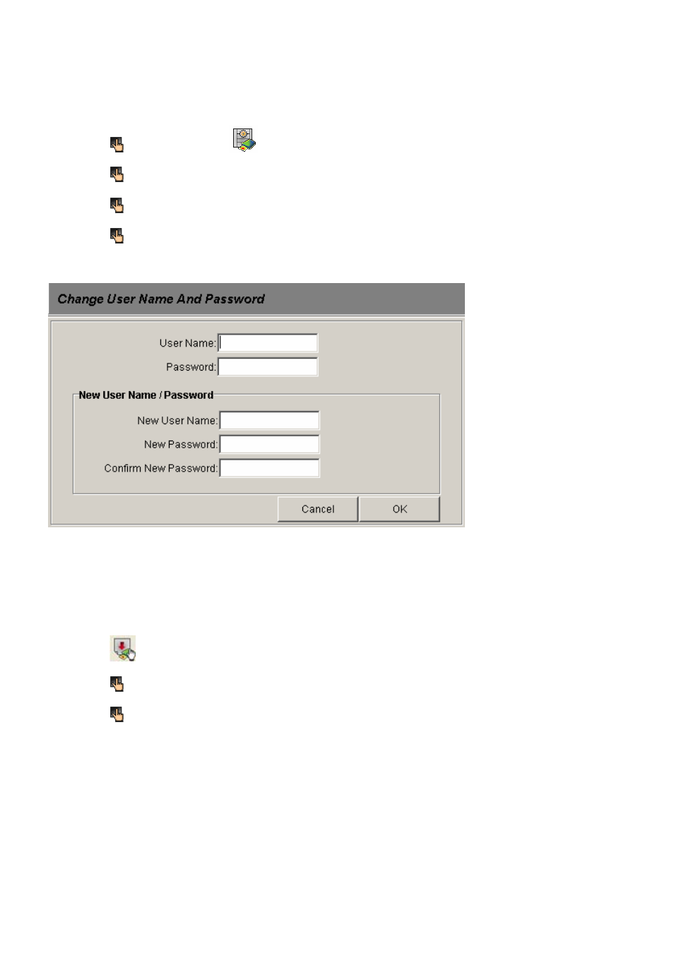 5 change username and password, 6 how to use backup tool in secured private disk, Change username and password | How to use backup tool in secured private disk | LevelOne MUS-2500 User Manual | Page 42 / 82