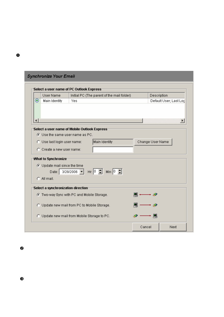 3 outlook express synchronization, Outlook express synchronization | LevelOne MUS-2500 User Manual | Page 53 / 82