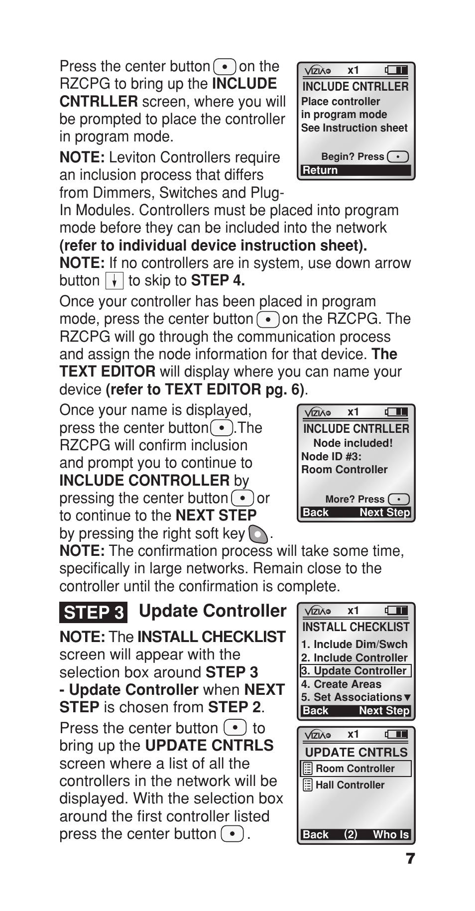 Update controller, Step 3, 00 pm | Leviton Programmer/Remote User Manual | Page 9 / 25