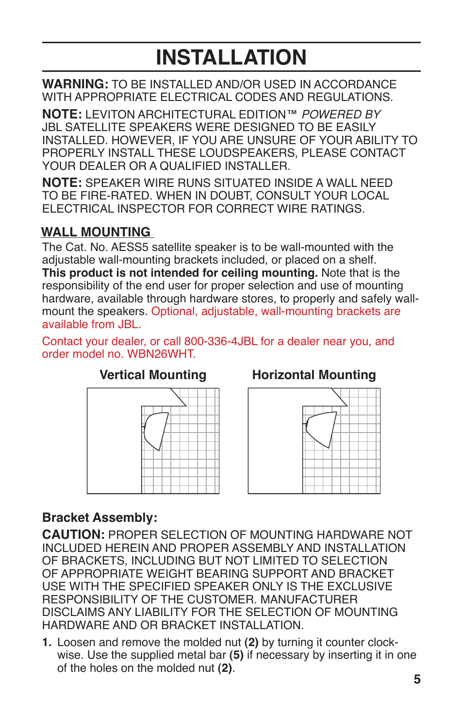 Installation | Leviton AESS5 User Manual | Page 5 / 13