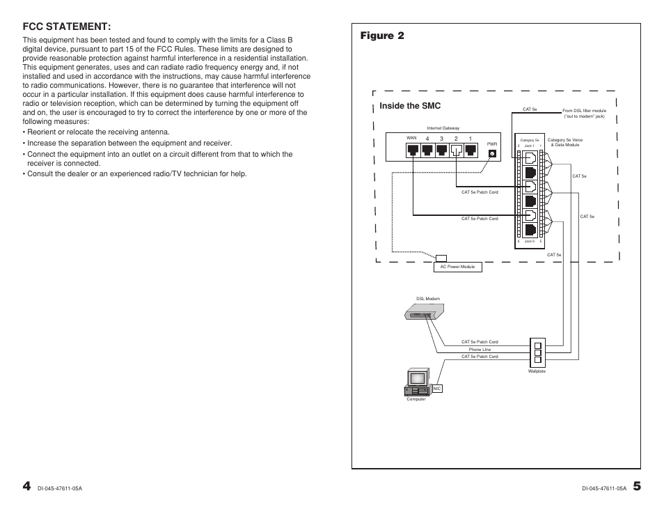 Fcc statement, Figure 2, Inside the smc | Leviton 4-Port Gigabit Router 47611-GB4 User Manual | Page 4 / 5