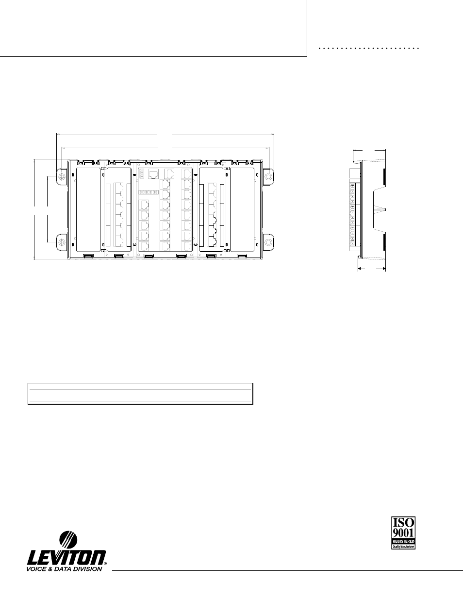 Port structured media, Panel | Leviton 12-Port Structured Media Panel 47603-PTE User Manual | Page 2 / 2