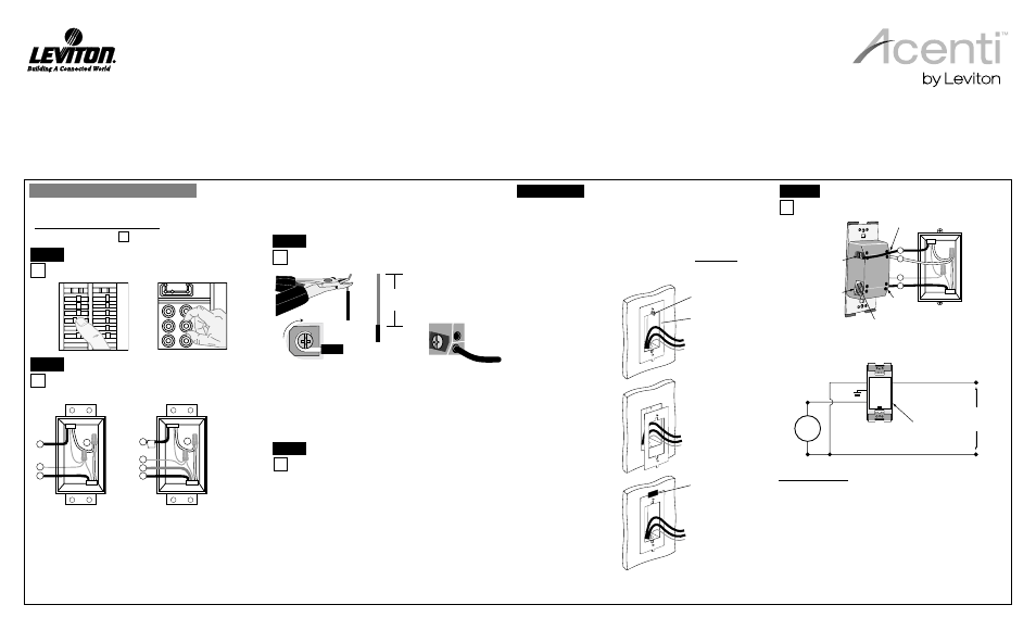 Leviton ACS15-1L User Manual | 2 pages